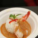 Grilled tiger prawns with panaeng sauce and jasmine rice / Patara (Taste of London 2013)